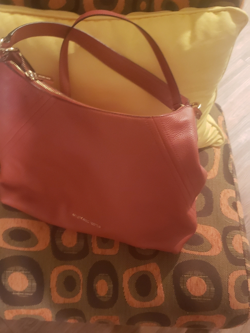 Michael Kors RedLeather Shoulder Bag